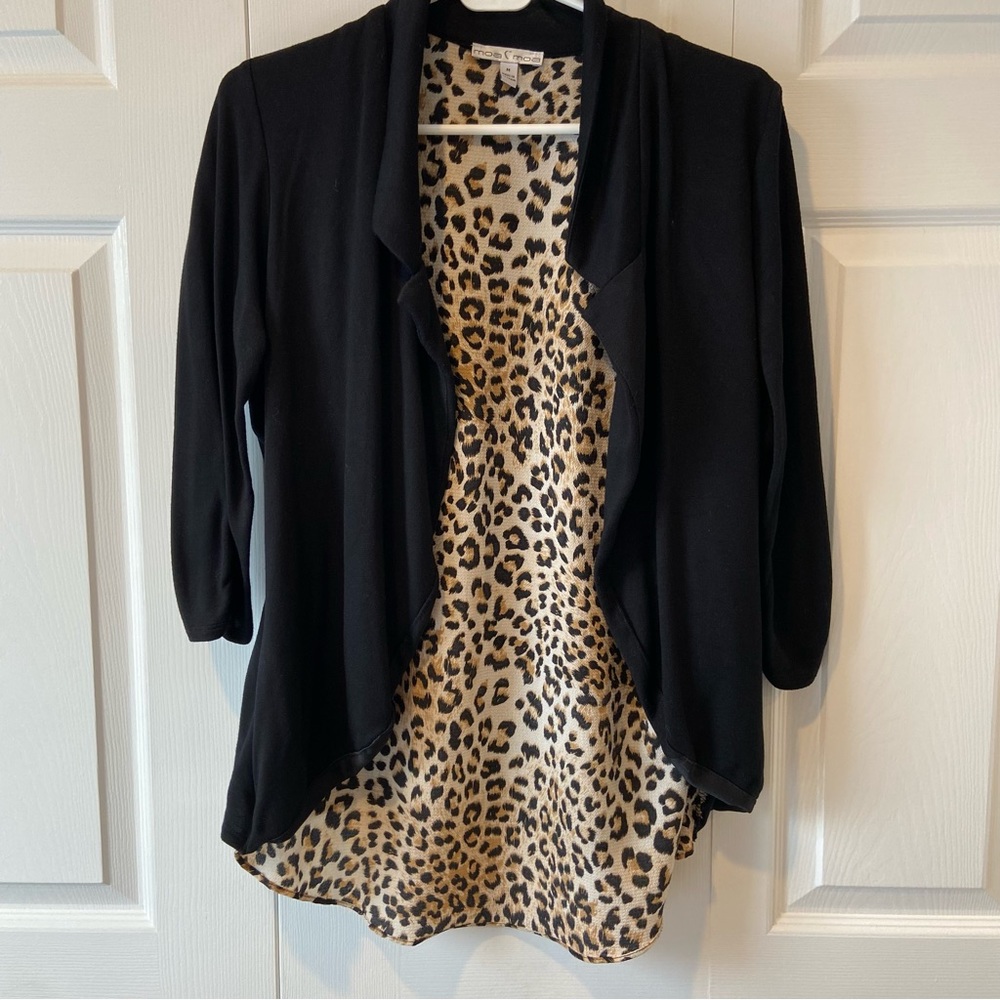 Moa Moa cheetah print lined blazer
